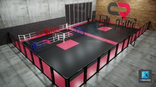 modélisation 3d salle de sport