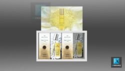 présentoir cosmétiques produits Nuxe - rendu 3D