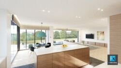 image 3d séjour appartement Belgique freelance