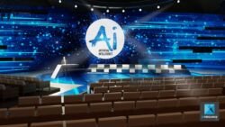 perspective 3d scénographie plénière AI forum - freelance