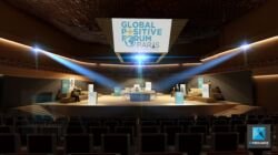 plan 3d dessin - scénographie plénière - global positive forum