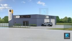 rendu 3d garage automobile