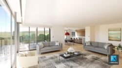 rendu 3d séjour appartement Belgique