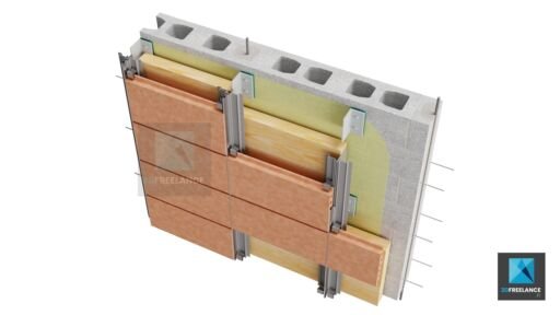 dessin 3d techniques de maçonnerie - freelance