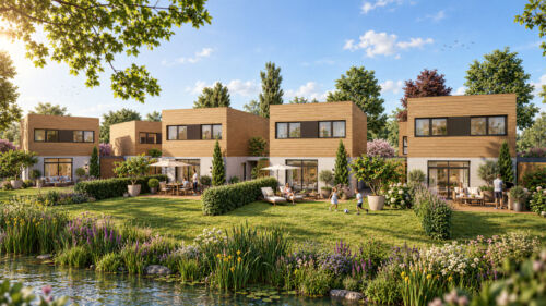 image 3d lotissement rendu architecture Normandie