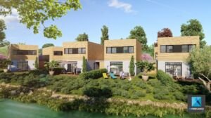 image 3d lotissement rendu architecture Normandie