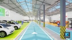 image 3d garage automobile atelier