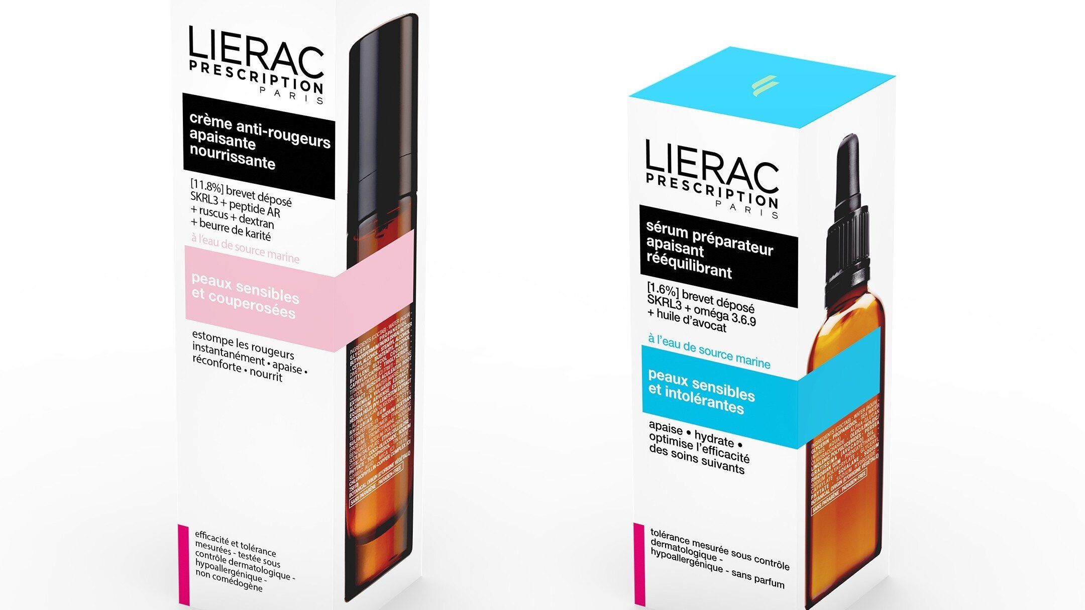 rendu 3d packaging produit cosmétique lierac