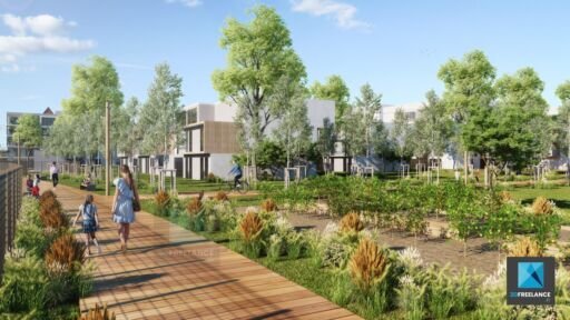 rendu 3d écoquartier freelance