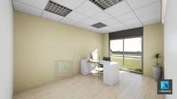rendu image perspective 3d - bureau parc d&rsquo;activit&eacute;
