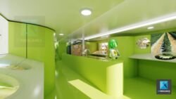 dessin 3d intérieur camion évènementiel Syngenta