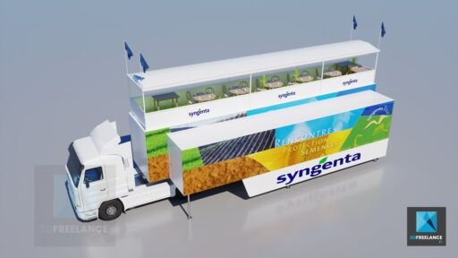 Illustrations 3D - Camion evenementiel Syngenta