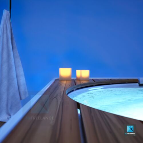 rendu 3d jacuzzi