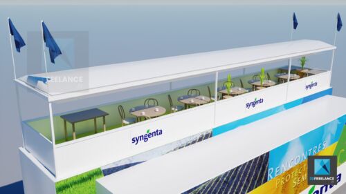 Rough 3d restaurant camion évènementiel syngenta