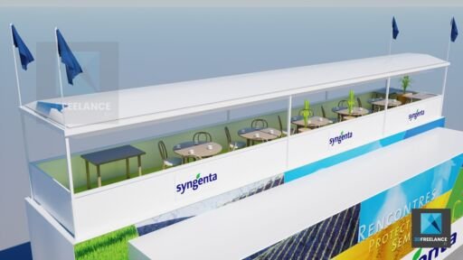 Rough 3d restaurant camion évènementiel syngenta