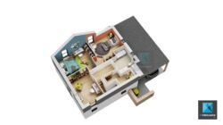 axonométrie maison Normandie freelance