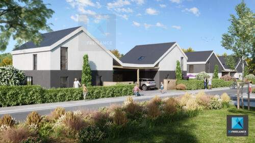 visuel 3d immobilier Normandie lotissement
