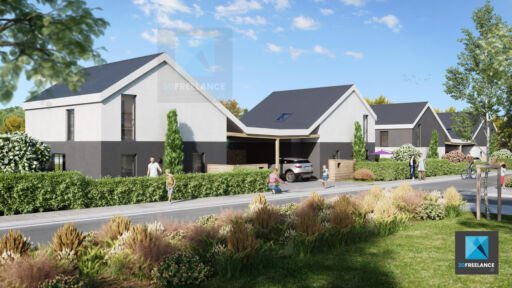 visuel 3d immobilier Normandie lotissement
