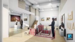 rough image évènementiel événement - conférence de presse - galerie d'art - image 3d rendu