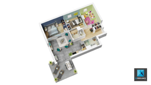 dessin 3d immobilier Rhône-Alpes perspective 3d