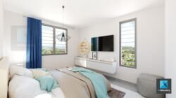 dessin 3d chambre à coucher appartement Guyane française