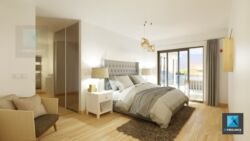 illustration 3d appartement chambre Nouméa Nouvelle-Calédonie