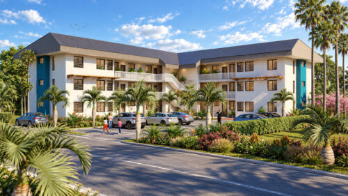 image 3d ia immeuble résidentiel Guyane française