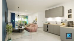 modélisation 3d séjour salon appartement Guyane française