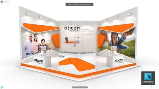 stand 3d interactif web gl