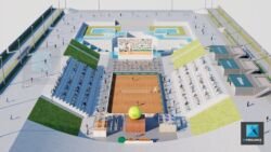 modélisation 3d roland garros fft