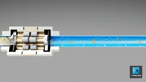 modélisation 3d de particules drag'eau
