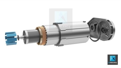 rendu 3d technique pièces électromécaniques DOW