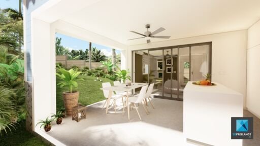 animation 3d villa immobilier Saint-Barthélemy