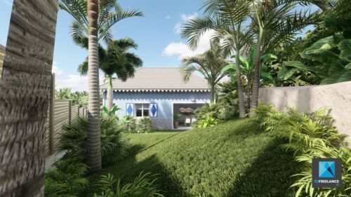freelance 3d villa immobilier Saint-Barthélemy
