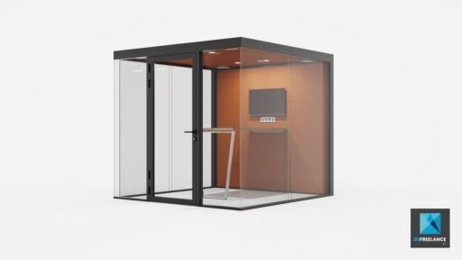 freelance design produit 3D meubles d'entreprises - meeting box