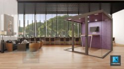 mise en situation de produits en 3d - meubles meeting box