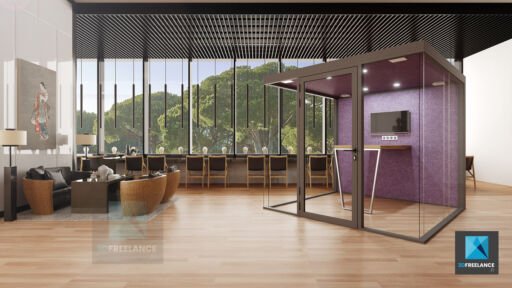 mise en situation de produits en 3d - meubles meeting box