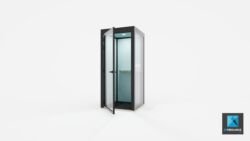 modélisation 3d meuble d'entreprise phone box