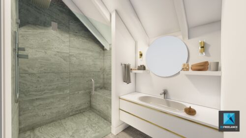 perspective 3d villa immobilier Saint-Barthélemy