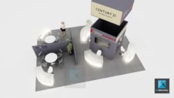 image 3d design stand immobilier century 21 - freelance
