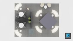 plan 3d design stand immobilier groupe horeca freelance