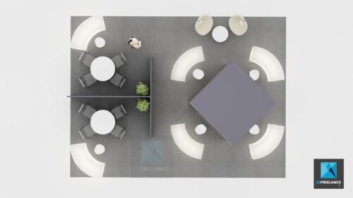 plan 3d design stand immobilier groupe horeca freelance