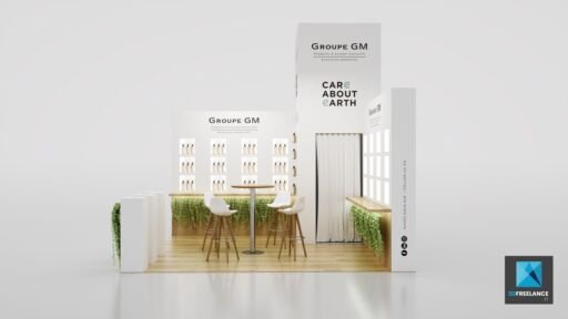 conception stand cosmétiques luxe GM