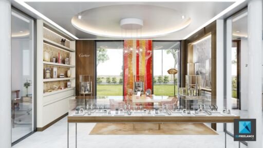 création boutique horlogerie cartier designer