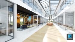 dessin 3d boutique de luxe point de vente breitling