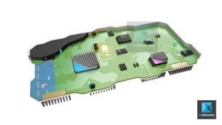 image 3d rendu carte électronique - circuit modélisation 3d - Samaro