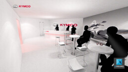 intérieur du stand Kymco - Le bar