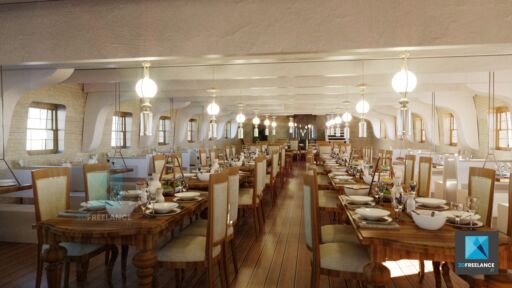 modélisation 3d bateau galion - modèle 3D