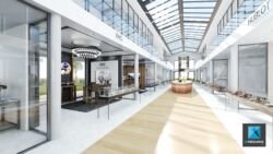 modélisation 3d centre commercial rendu 3d retail park IWC