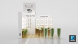 plan 3d stand cosmétiques modélisation 3d GM